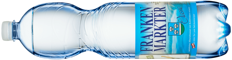 Natürliches Mineralwasser aus Oberösterreich: eine 1,5-Liter-Flasche Frankenmarkter classic