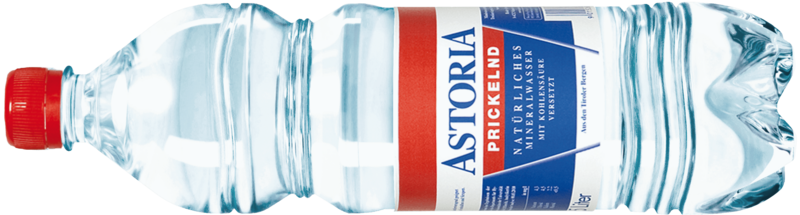 Natürliches Mineralwasser aus Tirol: eine 1,5-Liter-Flasche Astoria prickelnd