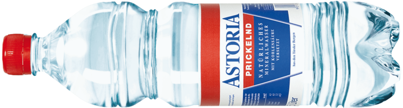 Foto: Astoria Mineralwasser / Rieder‘s Quellen-Betriebe GmbH Natürliches Mineralwasser aus Tirol: eine 1,5-Liter-Flasche Astoria prickelnd